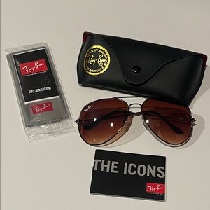 Ray-Ban Gradient Brown Aviator Sunglasses